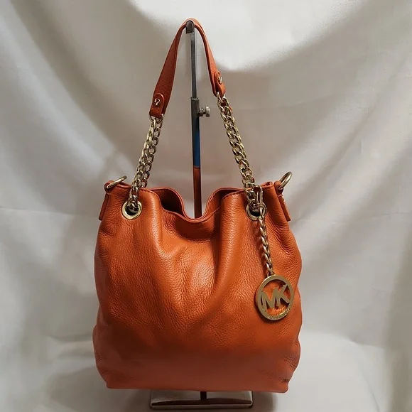 MICHAEL Michael Kors Orange Shoulder Bag with Chain Strap - Picture 4 of 16
